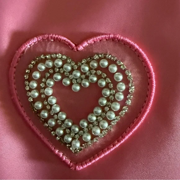 Stoney clover lane guava tote with custom patches nwot hearts - Picture 10 of 10